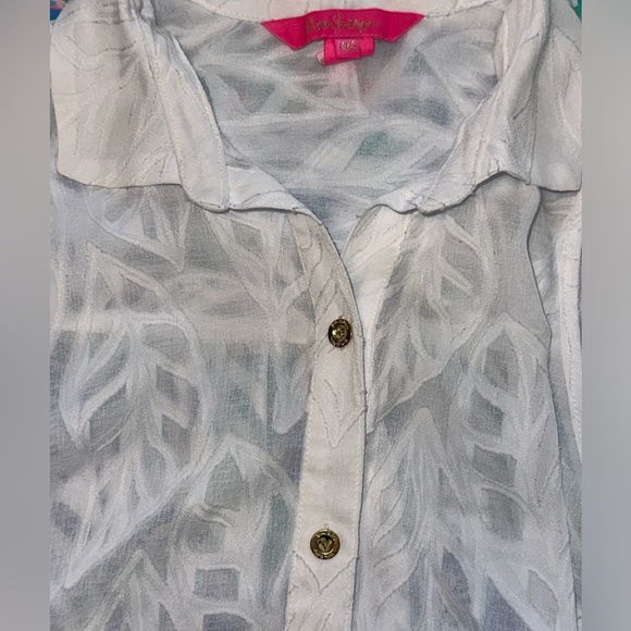 Shirt dress swim coverup Lilly Pulitzer size xxs guc - Picture 2 of 2
